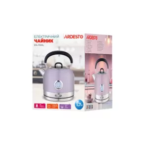 Электрочайник Ardesto Lilac Dream, 1.7л, метал, мат, Otter, лиловый