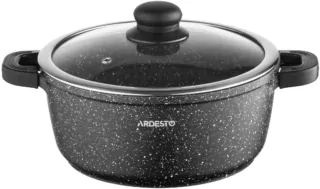Каструля зі скляною кришкою Ardesto Gemini Anzio, 3.1л, алюміній, чорний