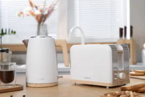 Тостер Ardesto Wood Modern, 800Вт, металл, 2 слота, белый