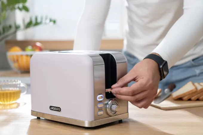 Тостер Ardesto Lilac Dream, 800Вт, металл, 2 слота, лиловый+серебристый