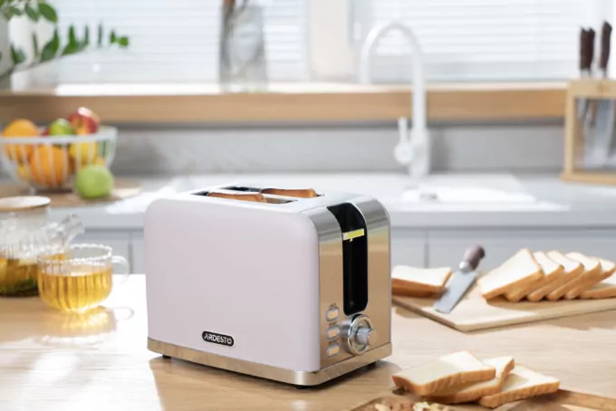 Тостер Ardesto Lilac Dream, 800Вт, металл, 2 слота, лиловый+серебристый
