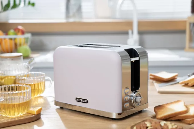 Тостер Ardesto Lilac Dream, 800Вт, металл, 2 слота, лиловый+серебристый