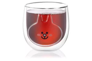 Ardesto Double wall mug set Animals, 300ml, 2pcs, borosilicate glass, transparent