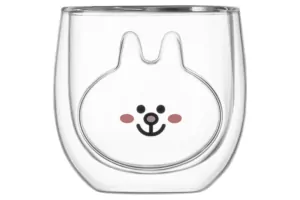 Ardesto Double wall mug set Animals, 300ml, 2pcs, borosilicate glass, transparent