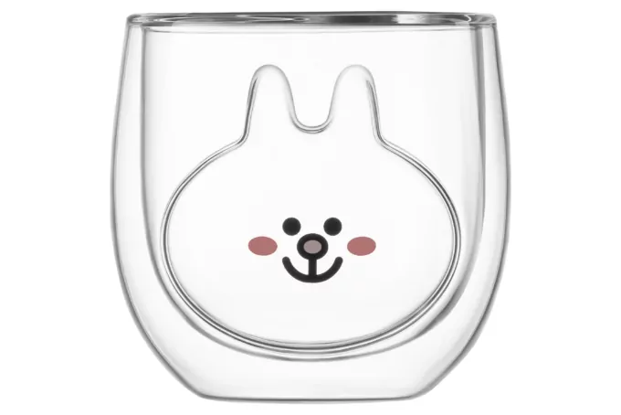 Ardesto Double wall mug set Animals, 300ml, 2pcs, borosilicate glass, transparent