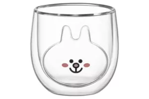Ardesto Double wall mug set Animals, 300ml, 2pcs, borosilicate glass, transparent