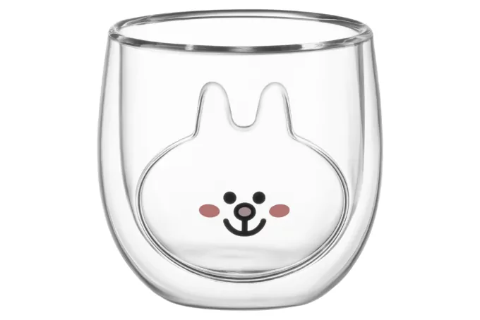 Ardesto Double wall mug set Animals, 300ml, 2pcs, borosilicate glass, transparent