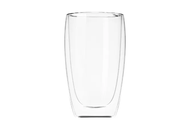 Ardesto Double wall mug set, 450ml, 2pcs, borosilicate glass, transparent