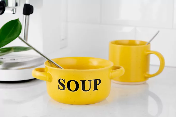 Ardesto Bowl Alcor, 550ml, ceramics, yellow