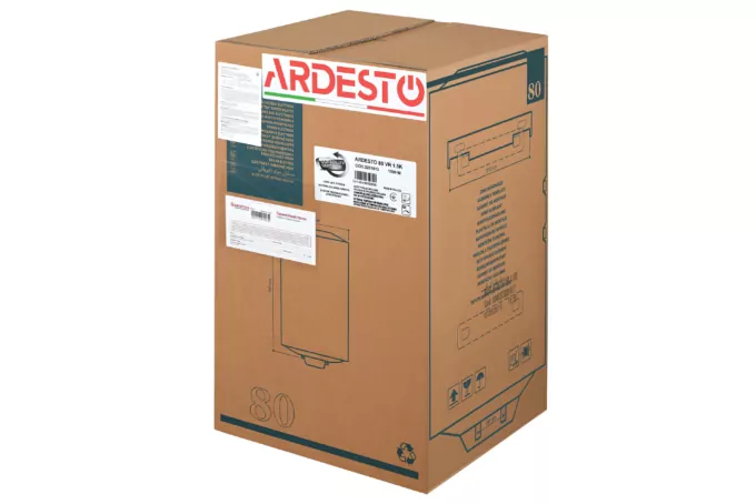 Electric water heater. ARDESTO NEU NTS 80 V 1.5K EU2 round, 80l, 1.5kW, mechanical control, C, Italy, white