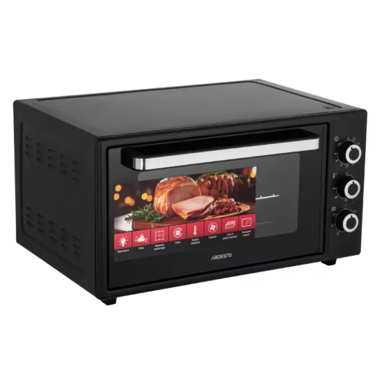 Electric oven ARDESTO, 48L, 1600W, mech., convection, rotisserie, black