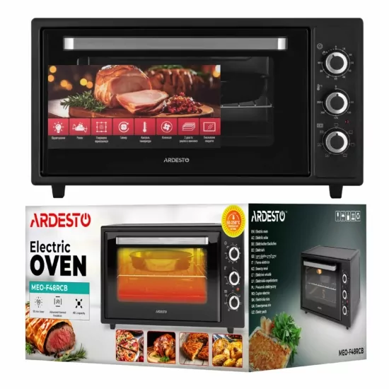 Electric oven ARDESTO, 48L, 1600W, mech., convection, rotisserie, black