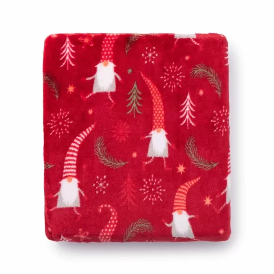 Flannel blanket ARDESTO 160x200cm, dancing gnomes, 100% polyester