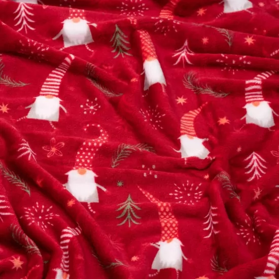 Flannel blanket ARDESTO 160x200cm, dancing gnomes, 100% polyester