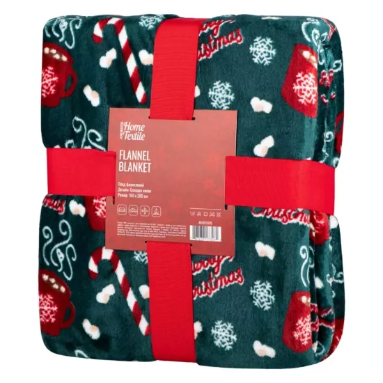 Плед Ardesto Christmas Flannel 160х200см, 100% полиэстер, сладкое какао
