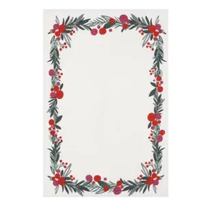 Набор салфеток сервировочных Ardesto Christmas Happy Holidays 30х45см, 2шт, 90% полиэстер, 10% хлопок, белый венок