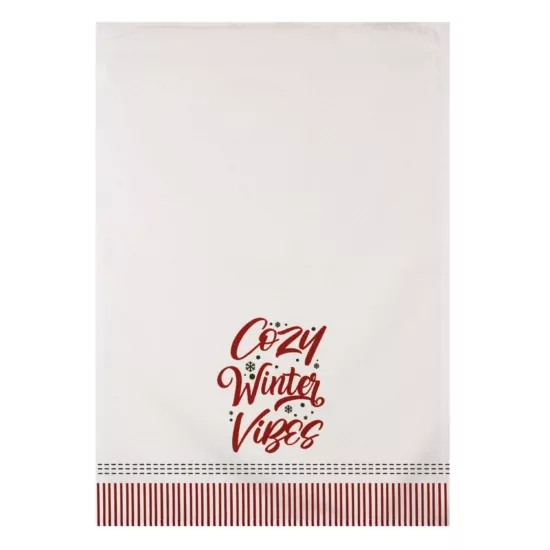 Ardesto Christmas Kitchen towels set Happy Holidays 45х65cm, 2pcs,  90% polyester, 10% cotton, red, white