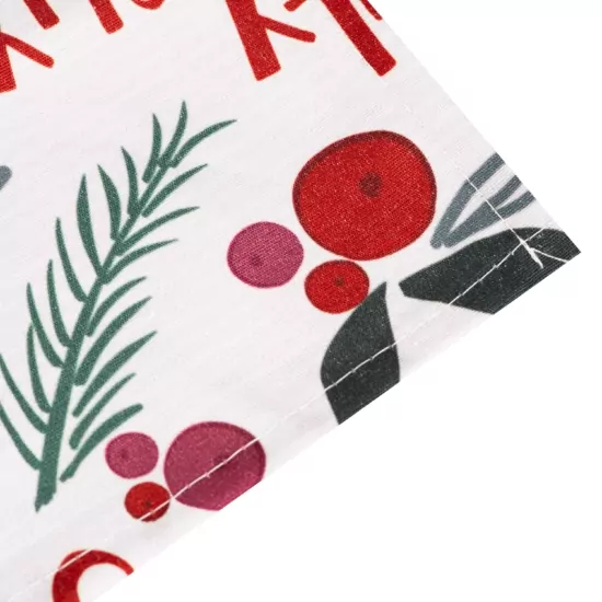 Ранер Ardesto Christmas Happy Holidays 40х140см, 90% поліестер, 10% бавовна, білий гостролист