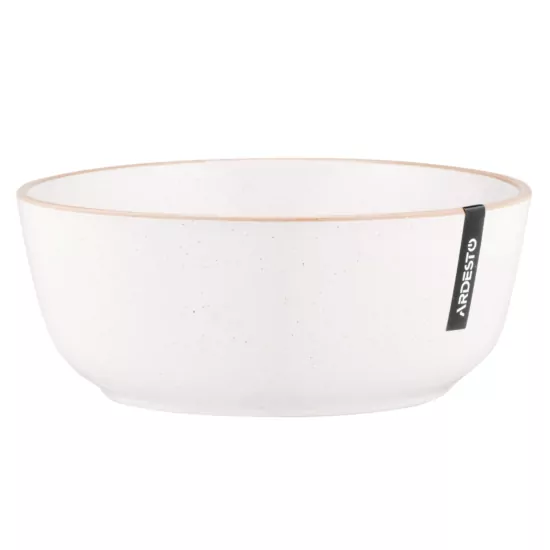 Салатник Ardesto Apulia, 720мл, 16.2см, кераміка, кремовий