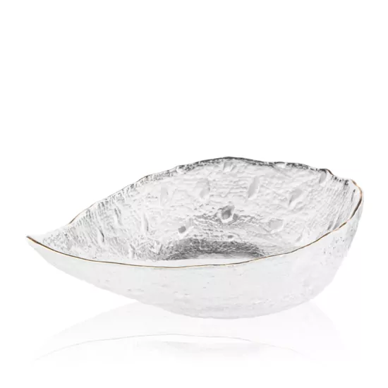 Bowl ARDESTO Leaf, 17.5cm, glass, transparent