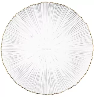 Тарелка Ardesto Mallow, 26.5см, стекло, прозрачный