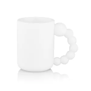 Чашка Ardesto Bubbles, 500мл, порцеляна, білий