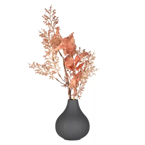 Ardesto Vase Lucca, 11.5х13.5cm, porcelain, gray