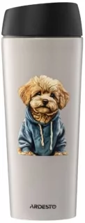 Термочашка Ardesto Coffee Time Maltipoo 450мл, нержавеющая сталь, бежевый