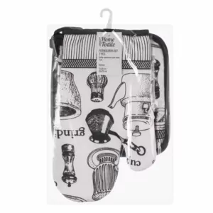 Ardesto Potholder set for kitchen Kitchen 17х28cm, 20х20cm, 90% polyester, 10% cotton