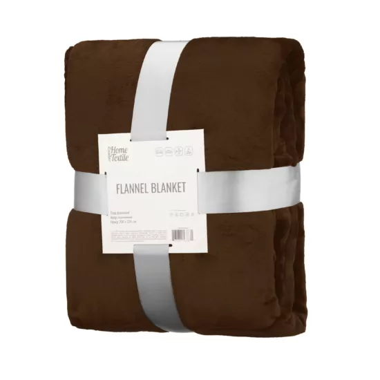Ardesto Flannel blanket 200х220cm, 100% polyester, brown