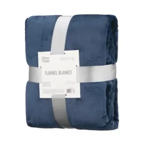 Плед Ardesto Flannel 200х220см, 100% поліестер, синій темний