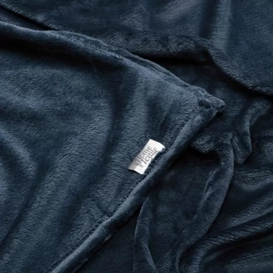 Плед Ardesto Flannel 200х220см, 100% поліестер, синій темний