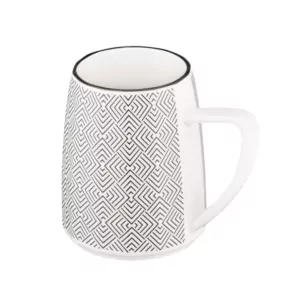 Ardesto Mug Lamberto, 360ml, porcelain, white-gray