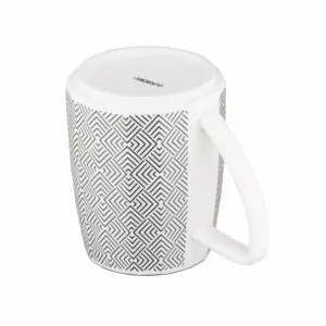Ardesto Mug Lamberto, 360ml, porcelain, white-gray