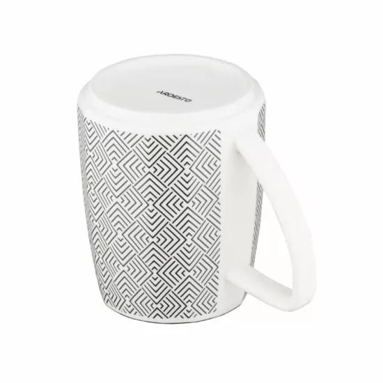 Ardesto Mug Lamberto, 360ml, porcelain, white-gray