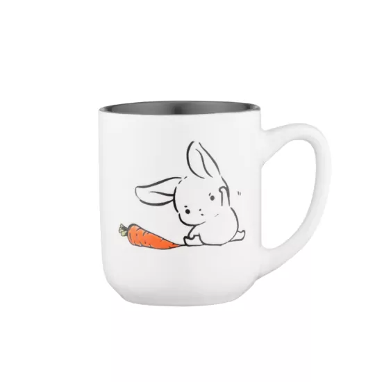 Чашка Ardesto Bunny, 380мл, кераміка, біло-сірий