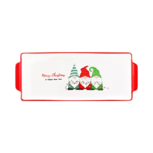 Блюдо Ardesto Christmas Gnomes, 30х12см, порцеляна, прямокутна