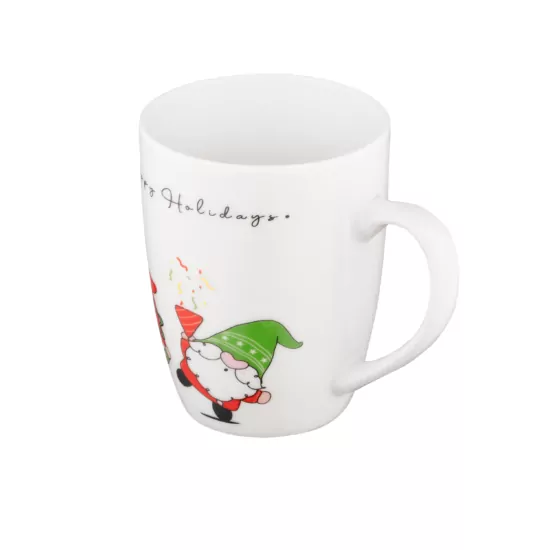 Ardesto Mug Christmas Gnomes, 350ml, porcelain