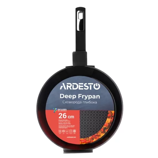 Ardesto Open Frypan Gemini Lucca, 26cm, aluminium, black