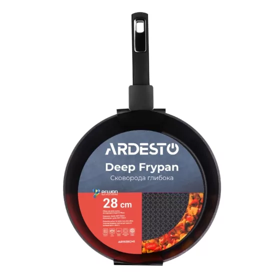 Сковорода глубокая Ardesto Gemini Lucca, 28см, алюминий, черный