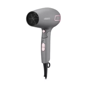 Ardesto Hair Dryer Pink Touch, 2000W, 2 speeds, 2 heat setting, foldable handle, gray+pink