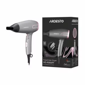 Ardesto Hair Dryer Pink Touch, 2000W, 2 speeds, 2 heat setting, foldable handle, gray+pink