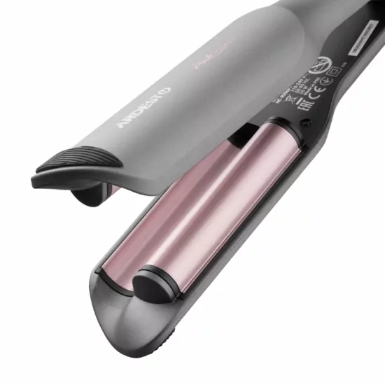 Плойка для завивки волос Ardesto Pink Touch, 55Вт, 100-200C, керамика, серый+розовий