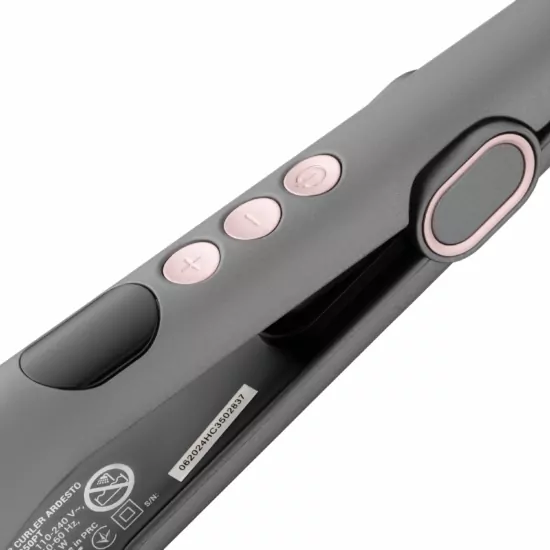 Плойка для завивки волос Ardesto Pink Touch, 55Вт, 100-200C, керамика, серый+розовий