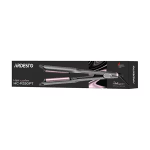 Плойка для завивки волос Ardesto Pink Touch, 55Вт, 100-200C, керамика, серый+розовий