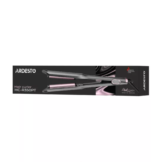Плойка для завивки волос Ardesto Pink Touch, 55Вт, 100-200C, керамика, серый+розовий