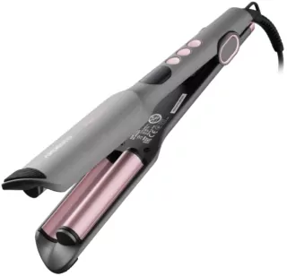 Плойка для завивки волосся Ardesto Pink Touch, 55Вт, 100-200C, кераміка, сірий+рожевий
