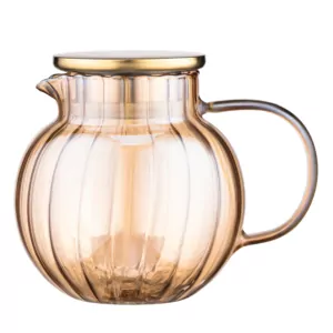 Ardesto Tea pot Golden Moon 1000ml, borosilicate glass, stainless steel, golden