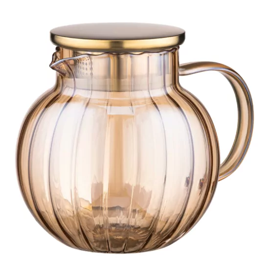 Ardesto Tea pot Golden Moon 1000ml, borosilicate glass, stainless steel, golden