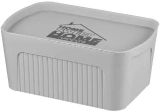 Ящик с крышкой для хранения Ardesto 32х21.5х14см, 6л, пластик PP, серый